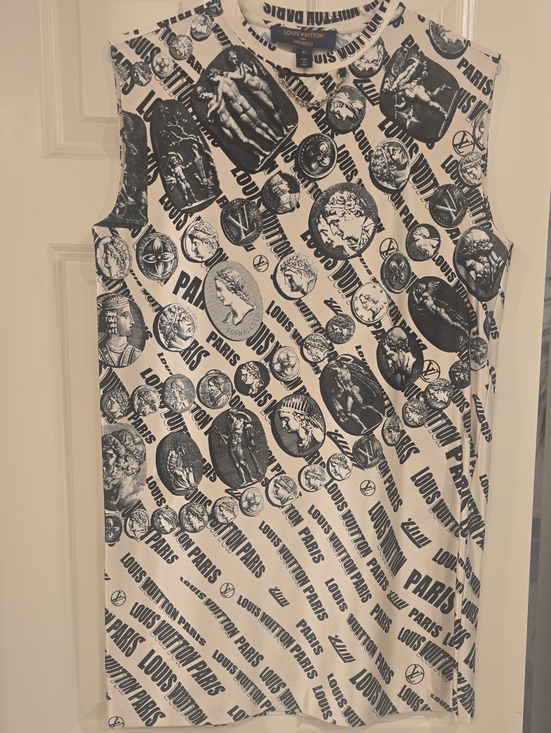 Louis Vuitton Dresses & Skirts - Louis Vuitton Slanted Signature Black and Cream Cameos And Coins Dress